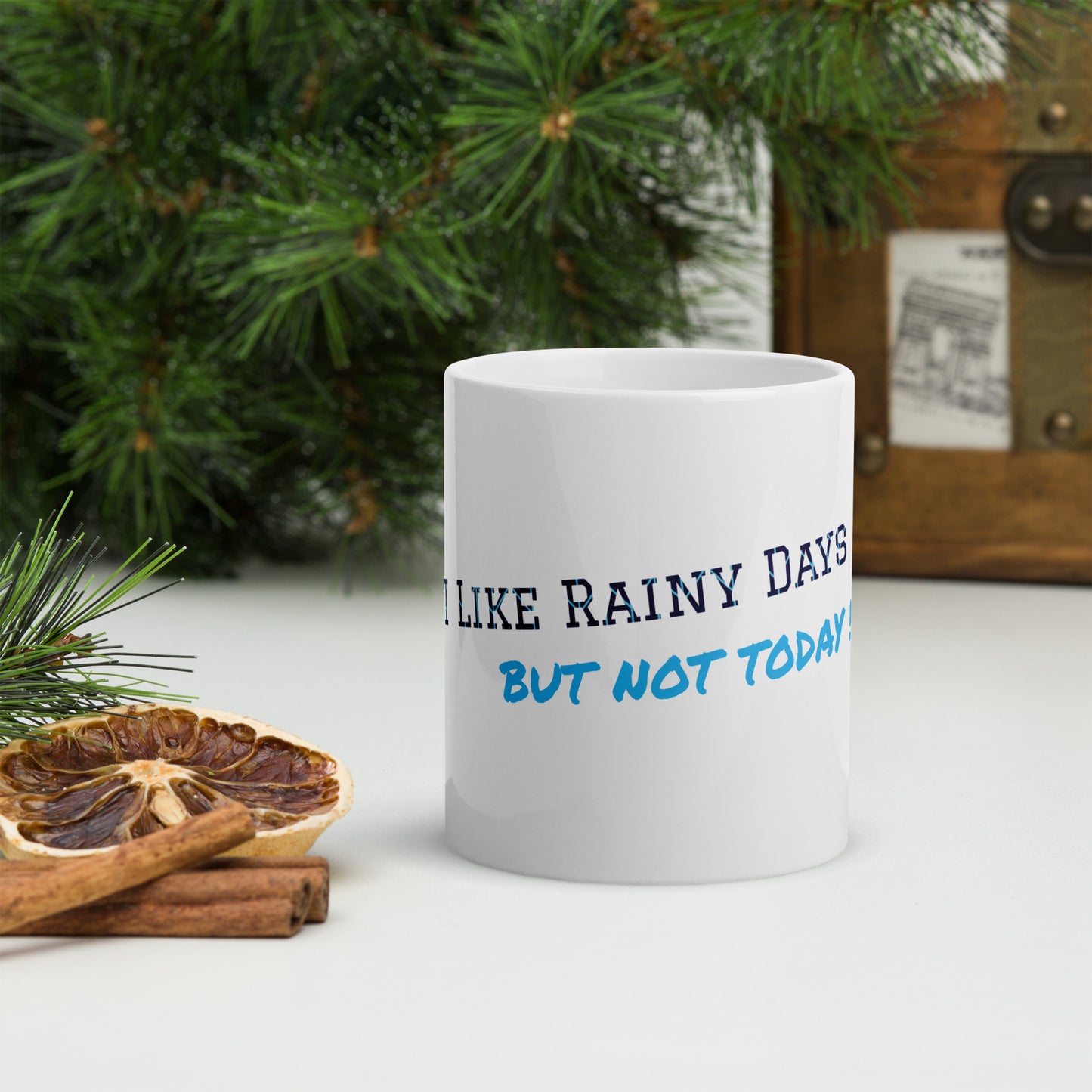 Rainy Days - White glossy mug