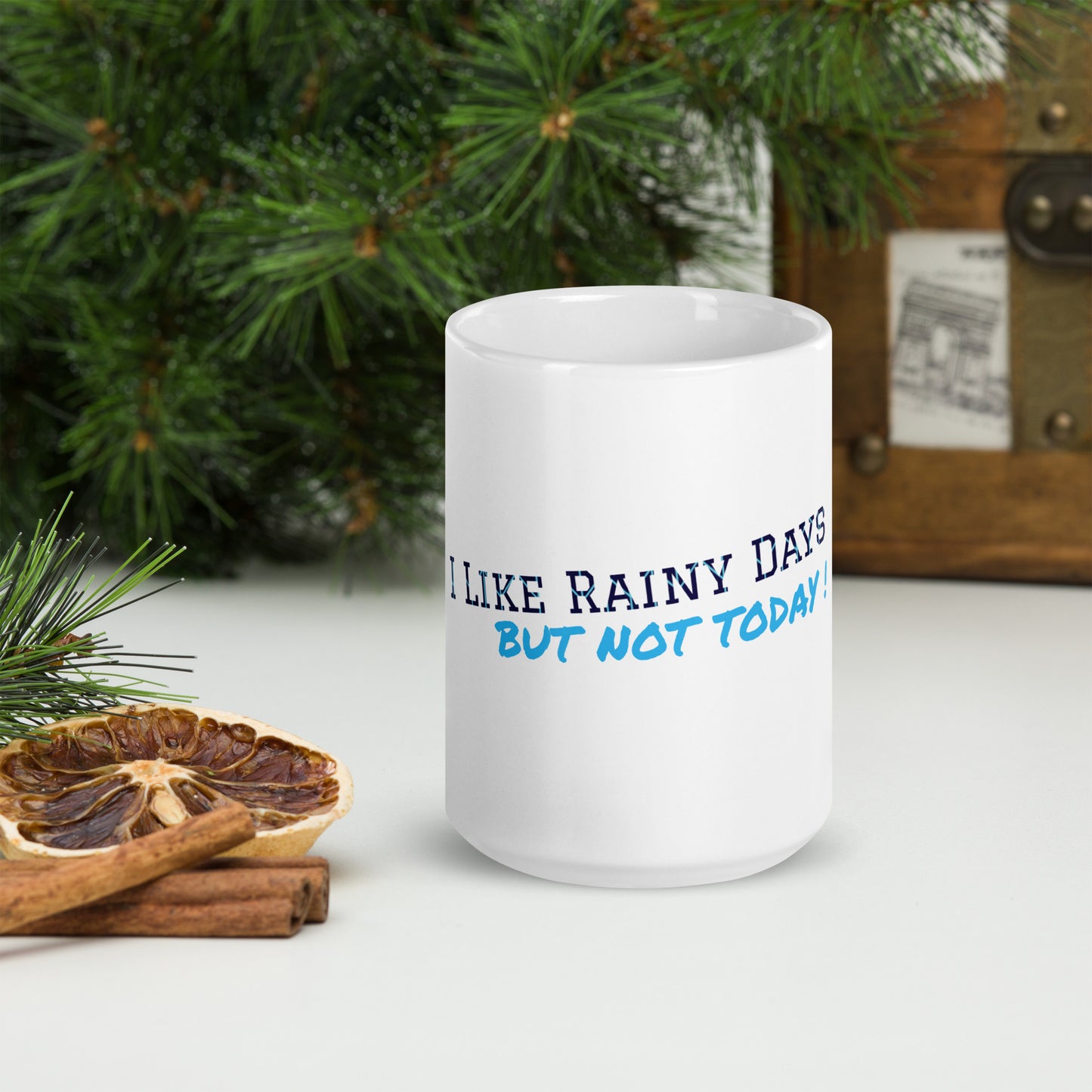 Rainy Days - White glossy mug