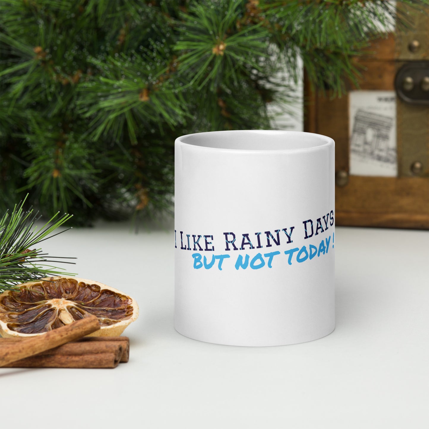 Rainy Days - White glossy mug